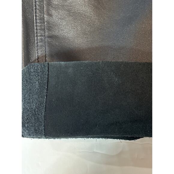 Wilson’s Maxima Black Genuine Leather High Rise Straight Leg Pants Vintage Sz 10 - Picture 10 of 12